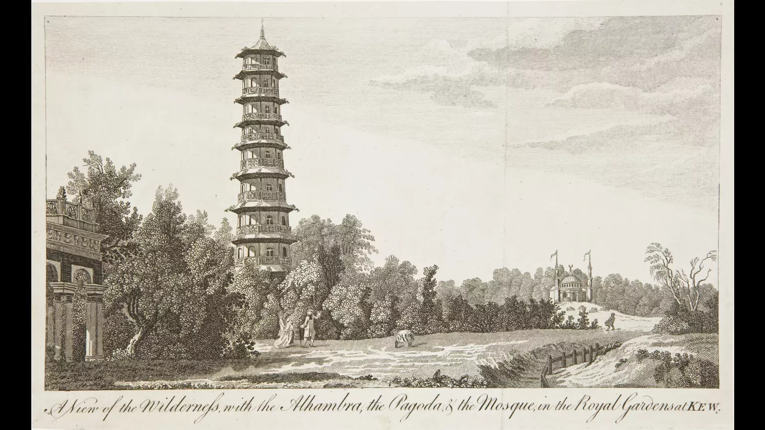 Image: Historic Royal Palaces A historical paper sketch of the Great Pagoda