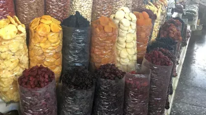 Bags of fruit in Armenian market.