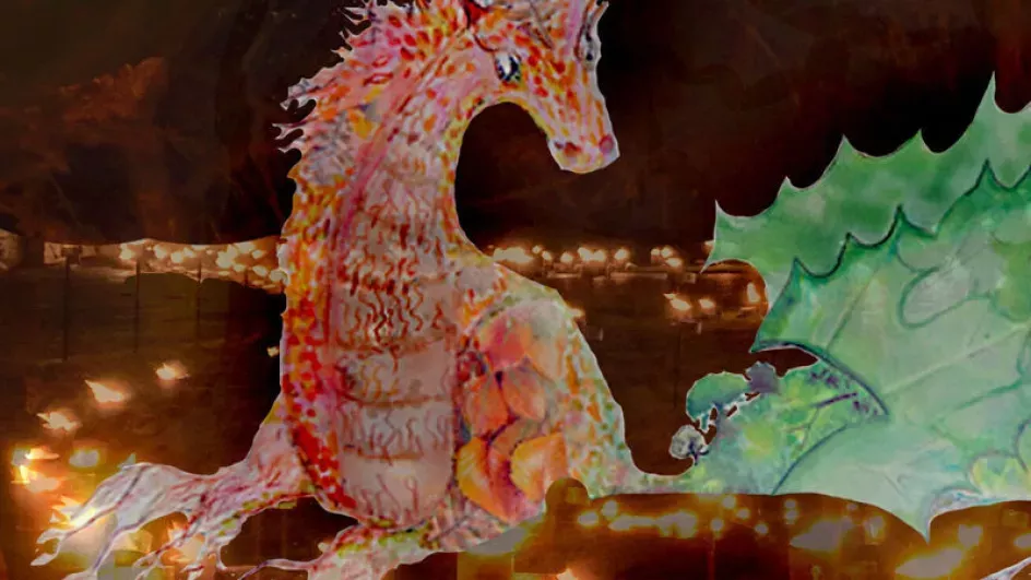 An artist's rendering of the Wood Dragon