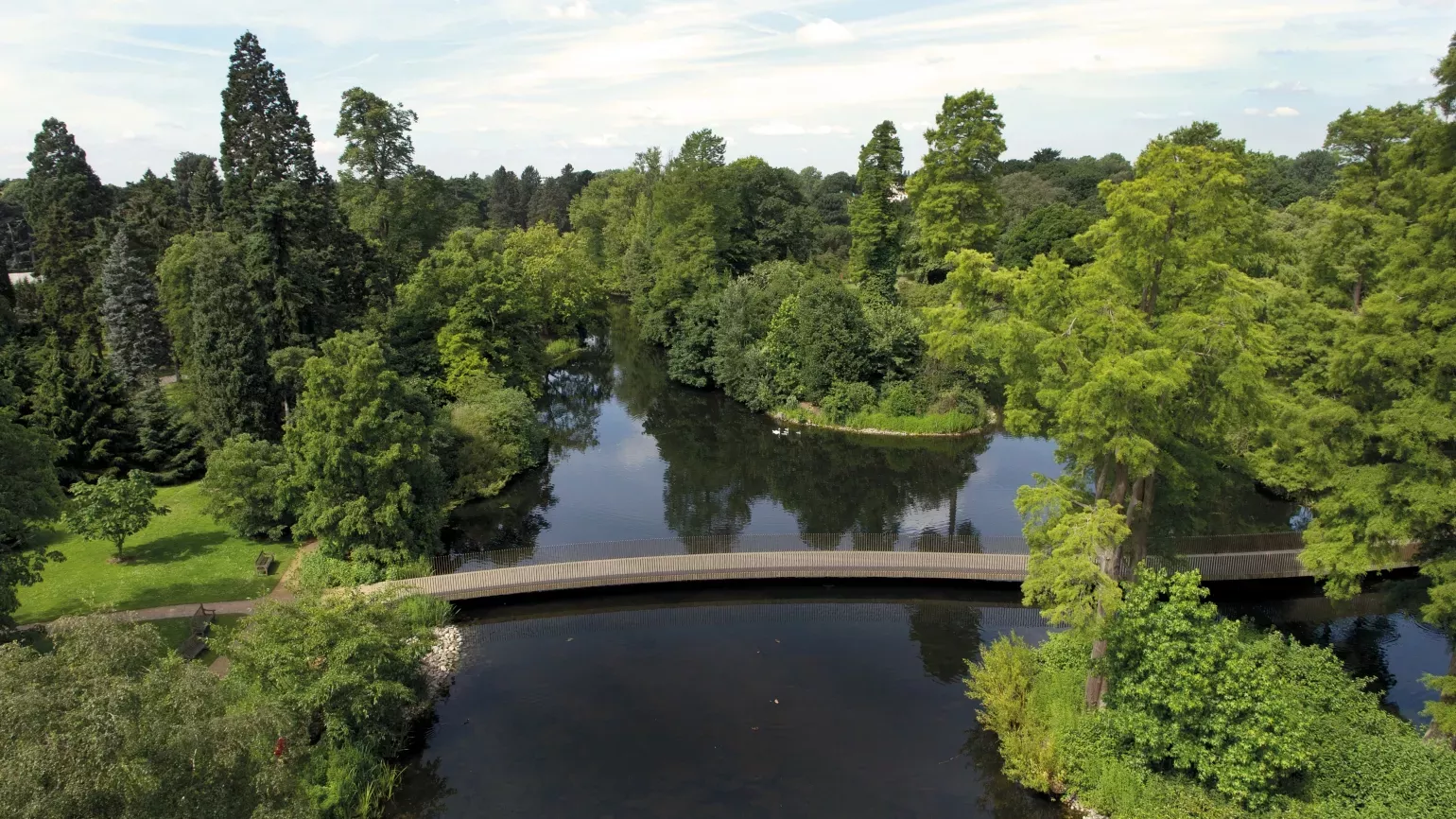 An aerial view of the Lake at Kew An aerial view of the Lake at Kew