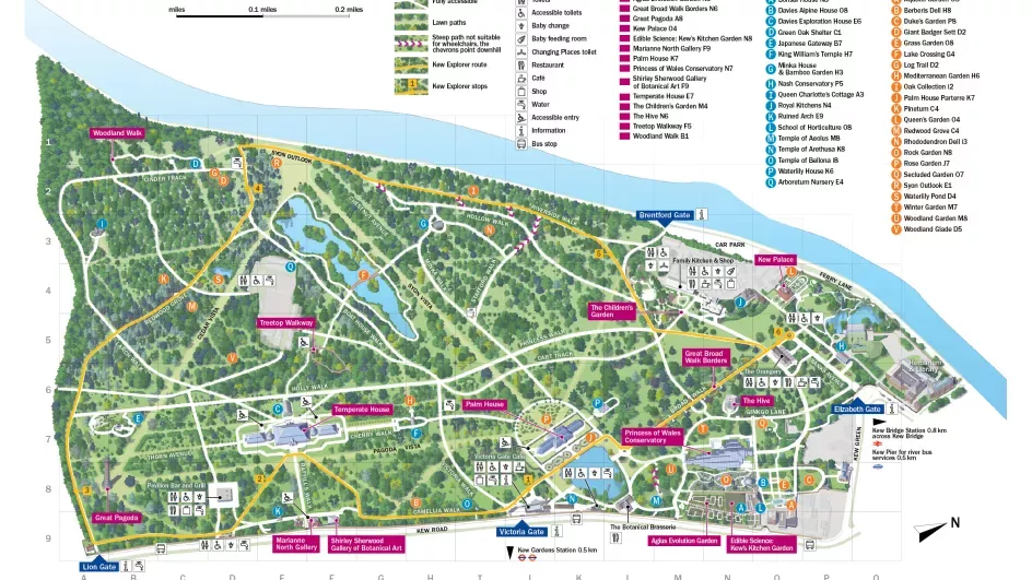 Map of Kew Gardens © RBG Kew