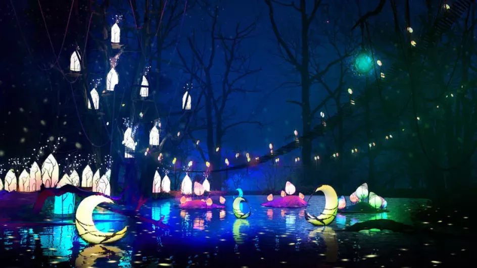 The Tree Tribes installation at Glow Wild